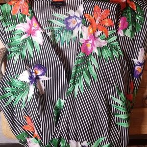 Who What Wear | Pinstriped × Tropics Dress